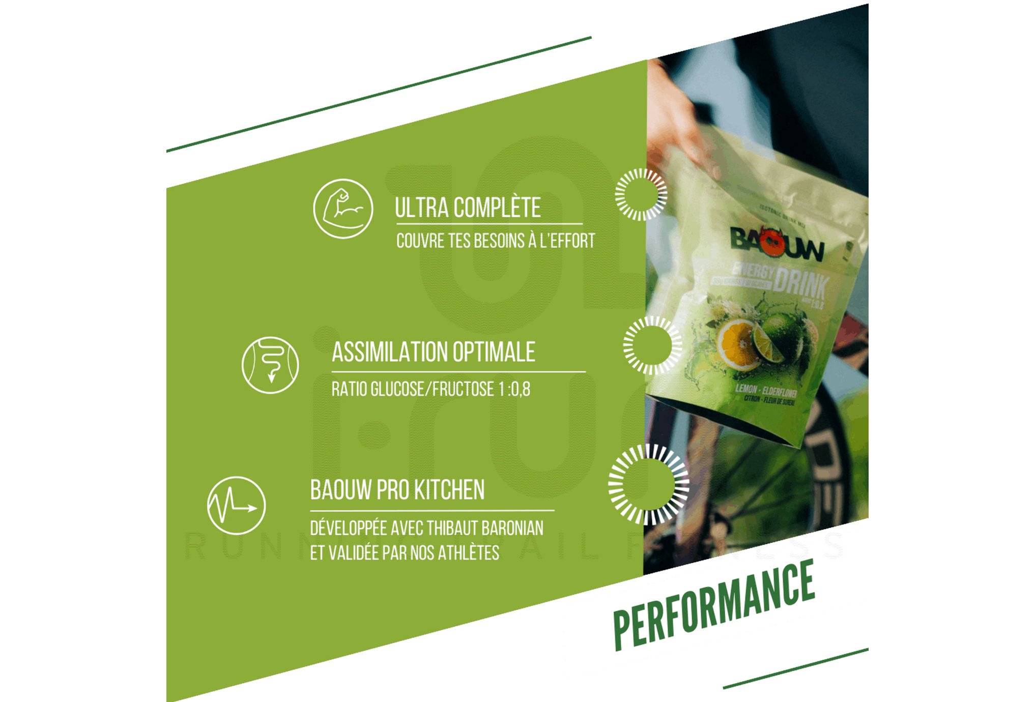 Baouw Isotonic drink Lemon - Elderflower 45 g