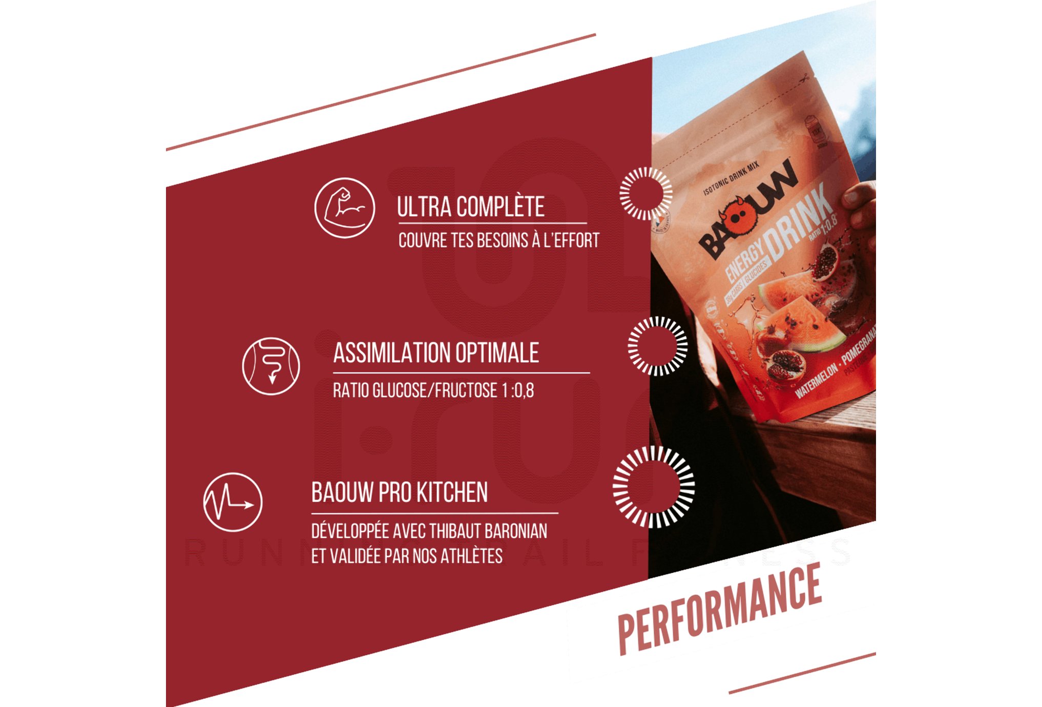 Baouw Isotonic drink Watermelon - Pomegranate 45 g