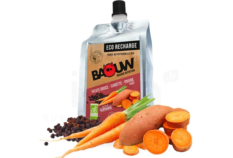 Baouw Eco recharge XXL pur�e nutritionnelle bio - Patate douce - Carotte - Poivre Timut 