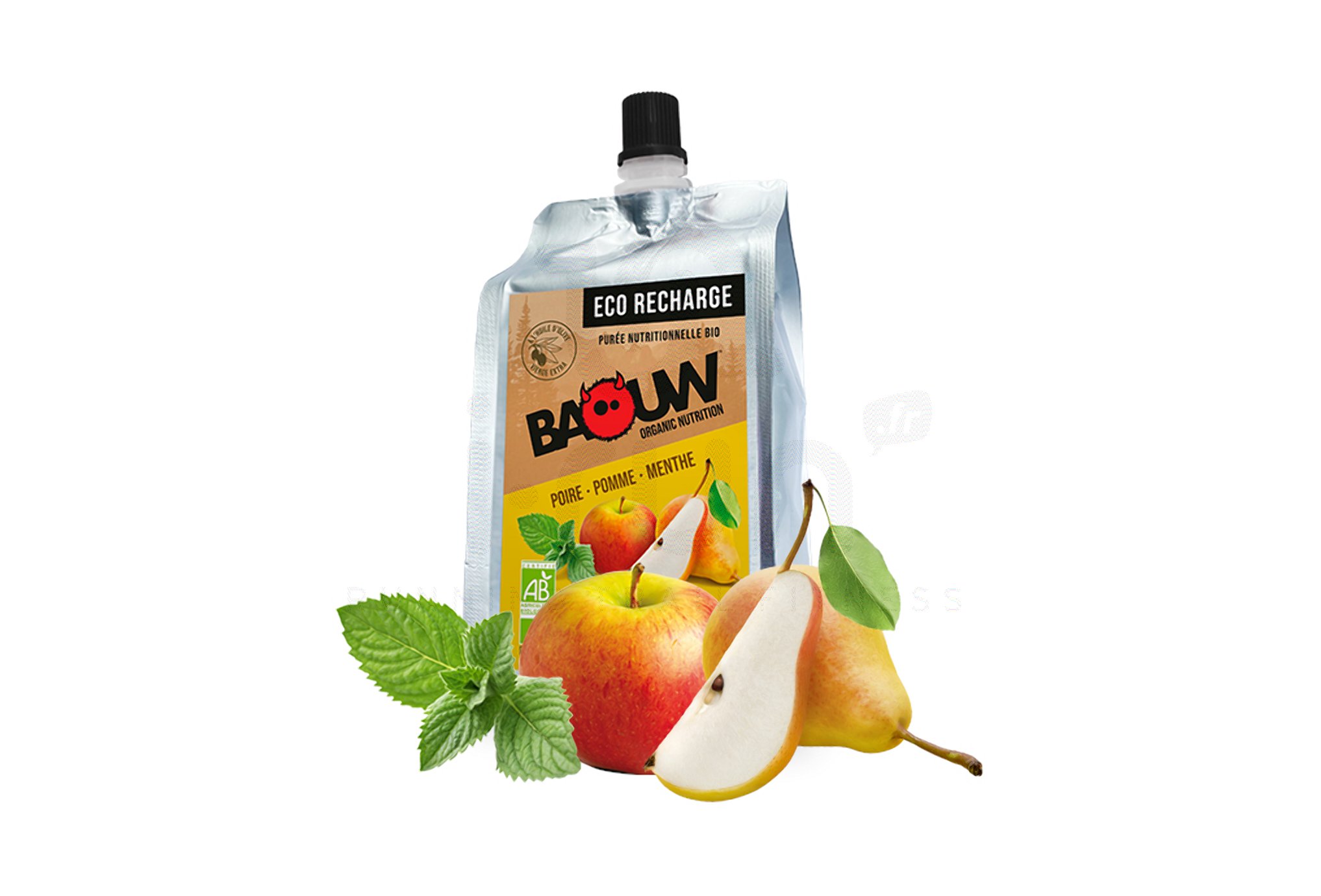 Baouw Eco recharge XXL pur�e nutritionnelle bio - Poire - Pomme - Menthe