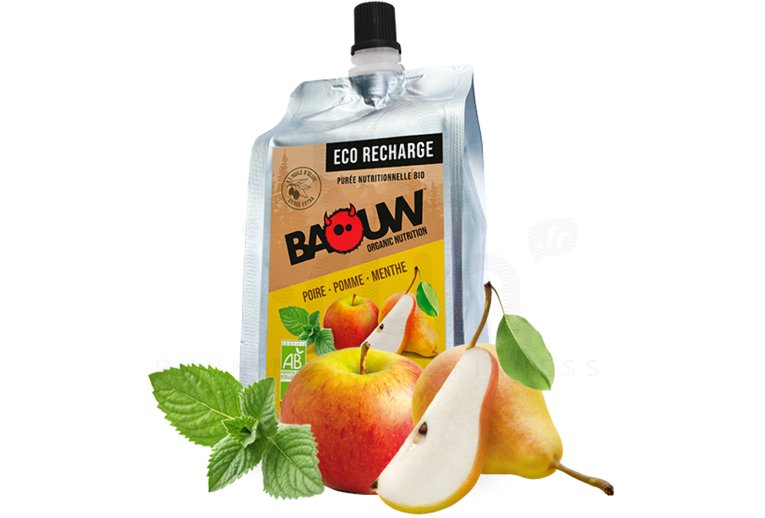 Baouw Eco recharge XXL pur�e nutritionnelle bio - Poire - Pomme - Menthe 