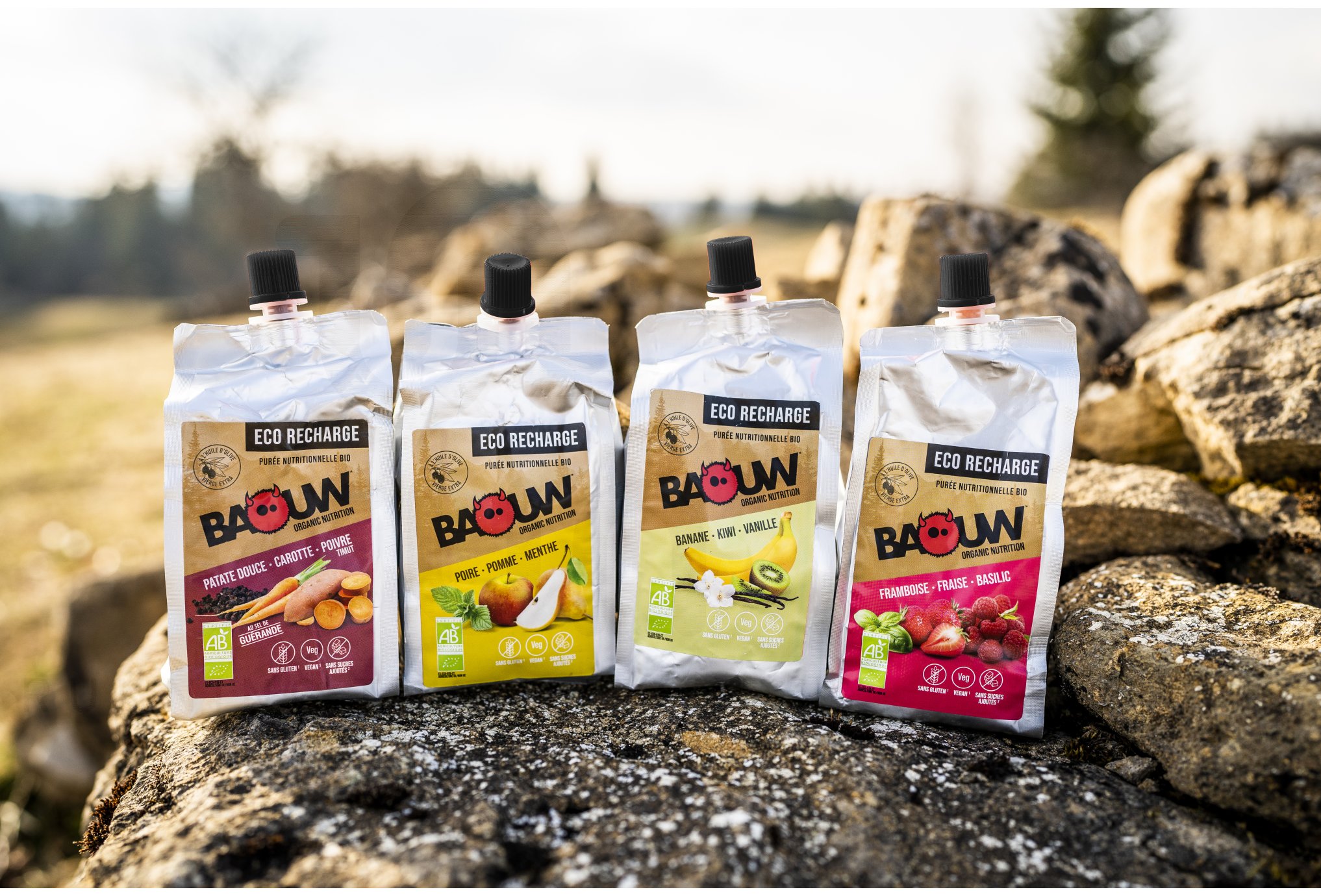 Baouw Eco recharge XXL pur�e nutritionnelle bio - Poire - Pomme - Menthe