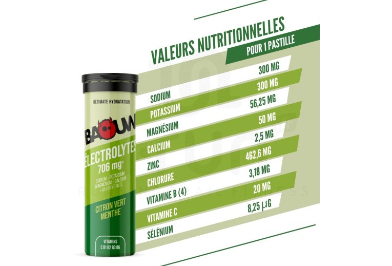Baouw �lectrolytes Citron vert - Menthe