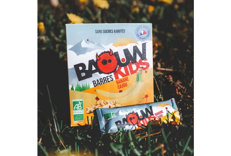 Baouw �tui 3 barres nutritionnelles bio - Banane - Cajou - KIDS 