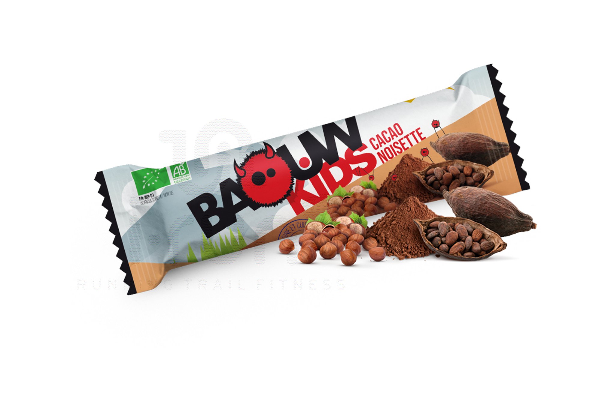 Baouw �tui 3 barres nutritionnelles bio - Cacao - Noisette - KIDS
