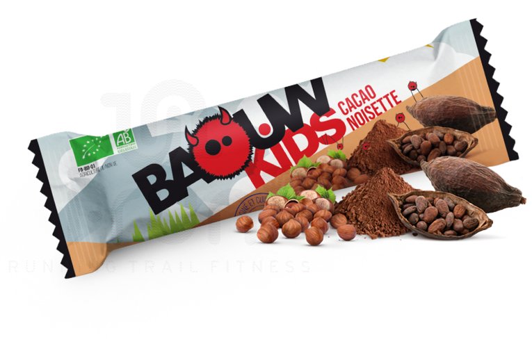 Baouw �tui 3 barres nutritionnelles bio - Cacao - Noisette - KIDS