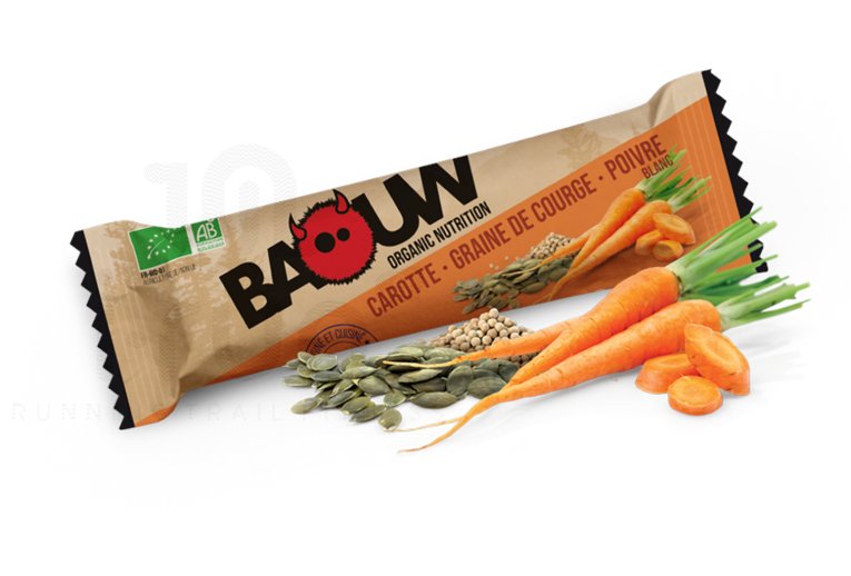 Baouw �tui 3 barres nutritionnelles bio - Carotte - Graine de courge - Poivre blanc