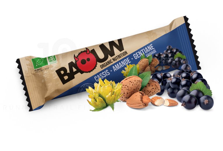 Baouw �tui 3 Barres nutritionnelles bio - Cassis - Amande - Gentiane 