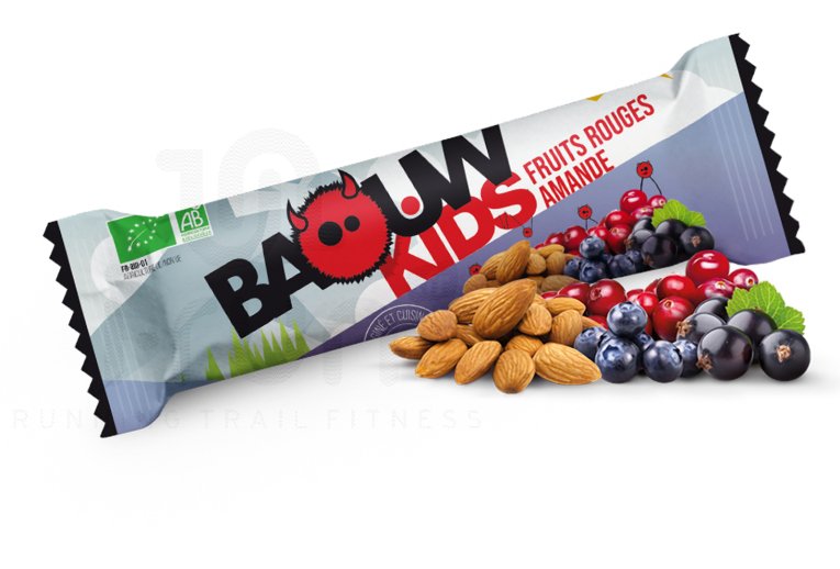 Baouw �tui 3 barres nutritionnelles bio - Fruits rouges - Amande - KIDS