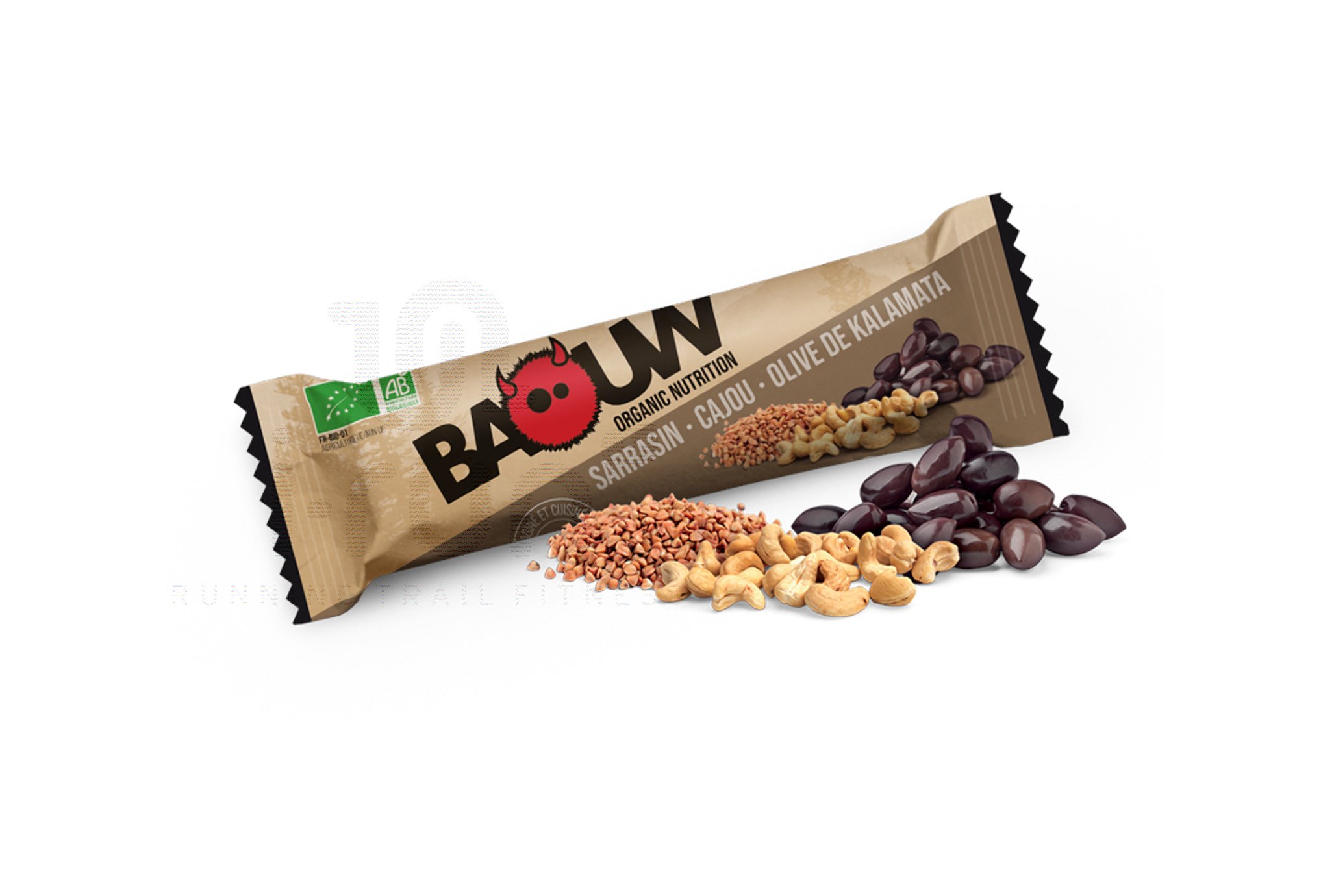 Baouw �tui 3 barres nutritionnelles bio - Sarrasin - Cajou - Olive de Kalamata