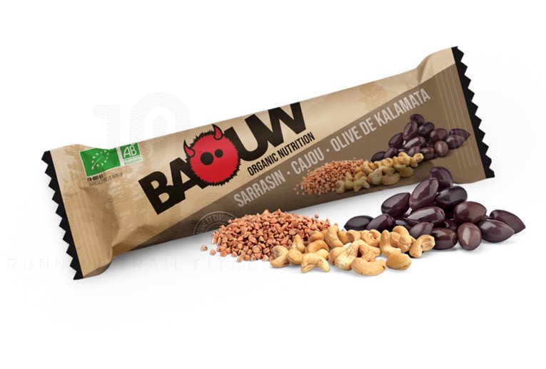 Baouw �tui 3 barres nutritionnelles bio - Sarrasin - Cajou - Olive de Kalamata