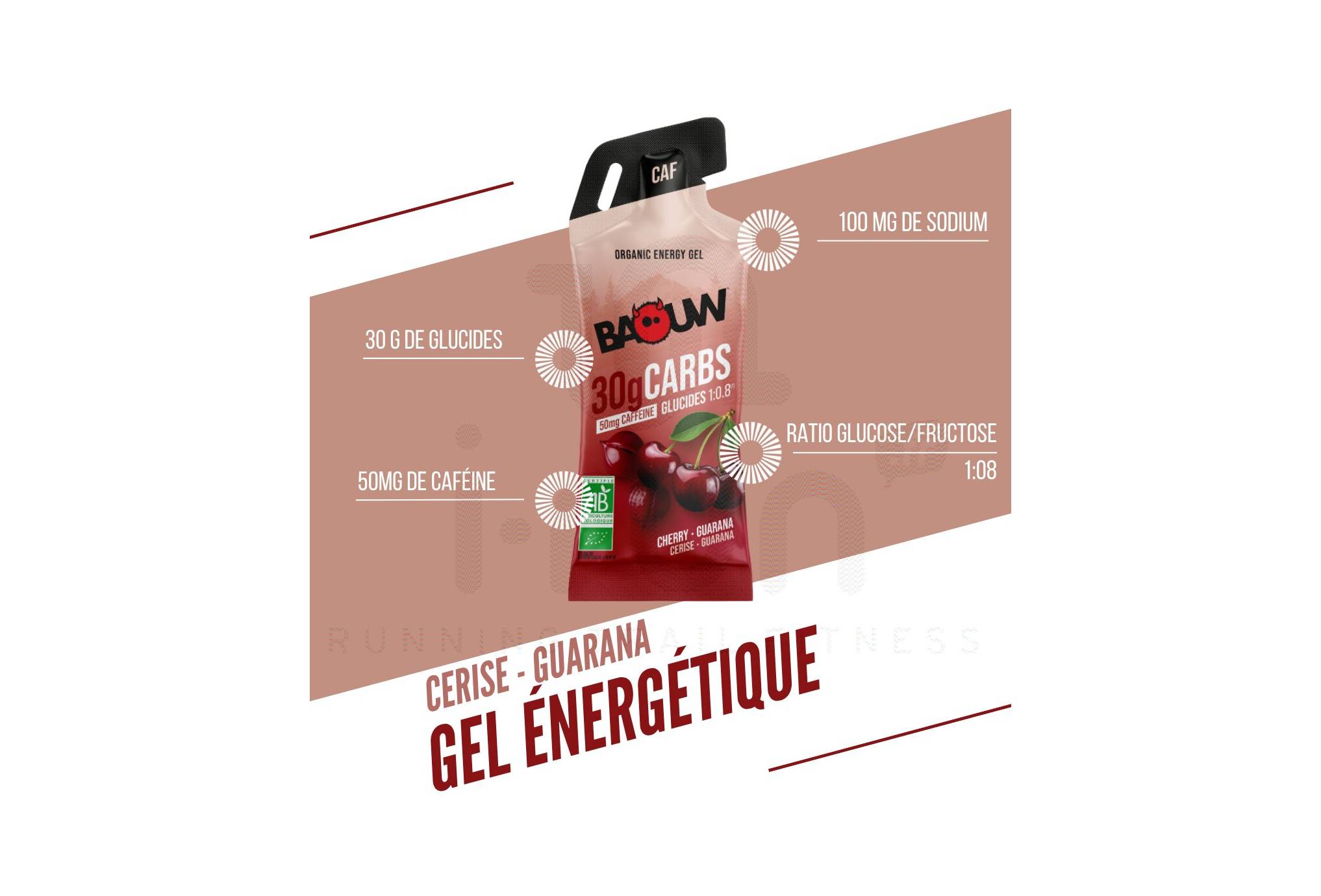 Baouw Gel energ�tico sticks Cereza - Guaran�