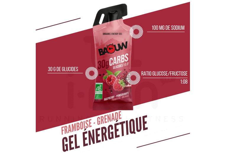 Baouw Energiegel sticks Framboos - Granaatappel