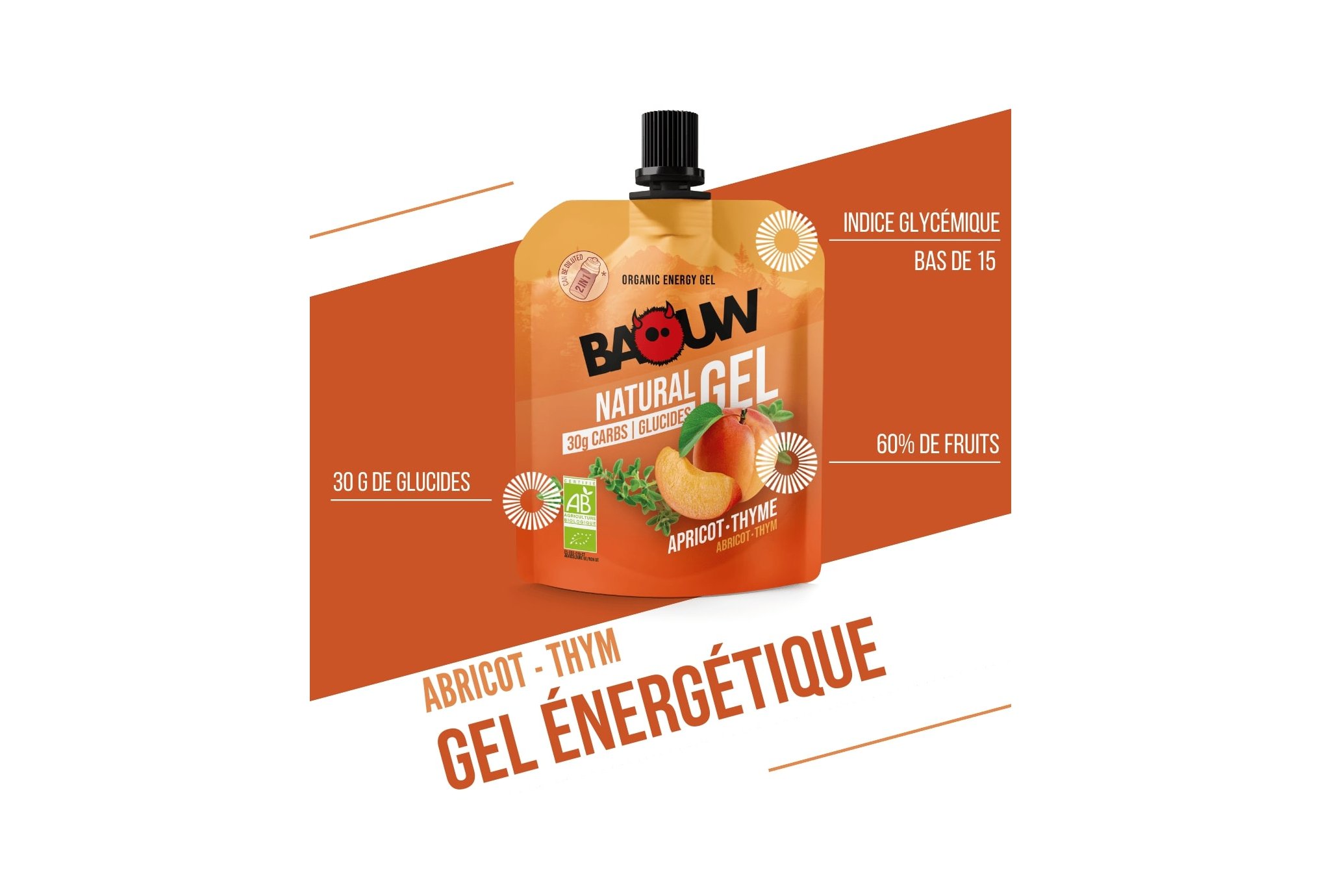 Baouw Organic natural gel - Apricot - Thyme