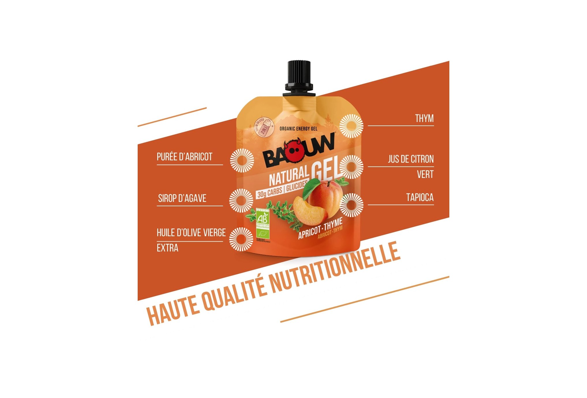 Baouw Organic natural gel - Apricot - Thyme
