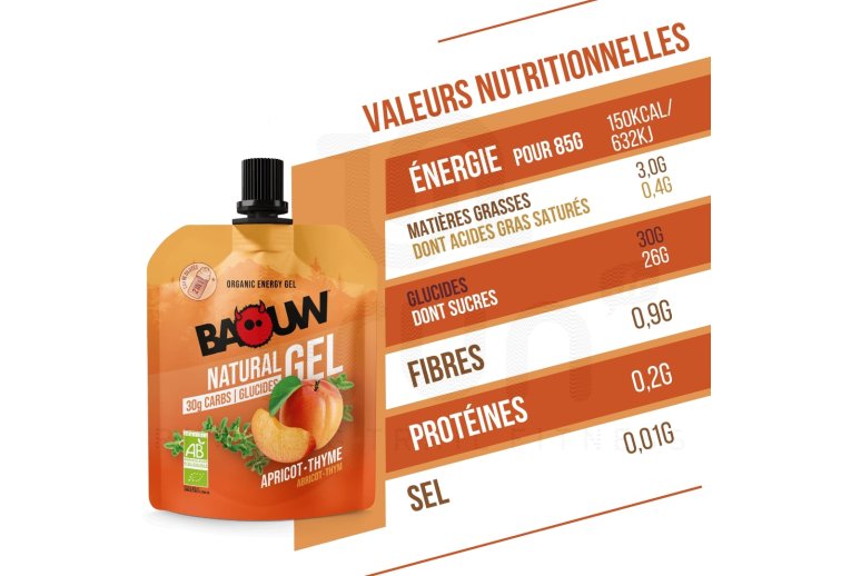 Baouw Gel naturel bio - Abricot - Thym 