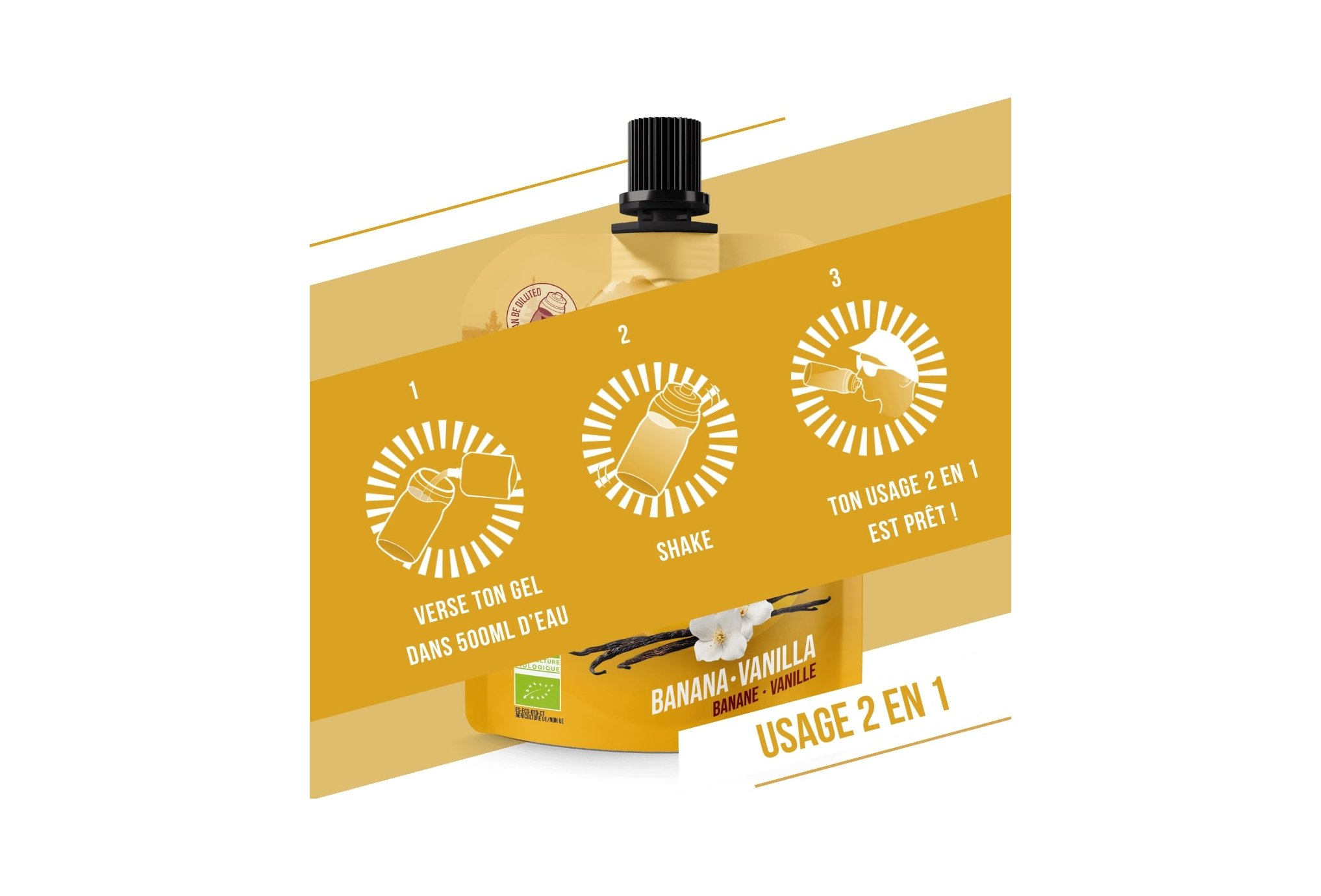 Baouw Organic natural gel - Banana - Vanilla