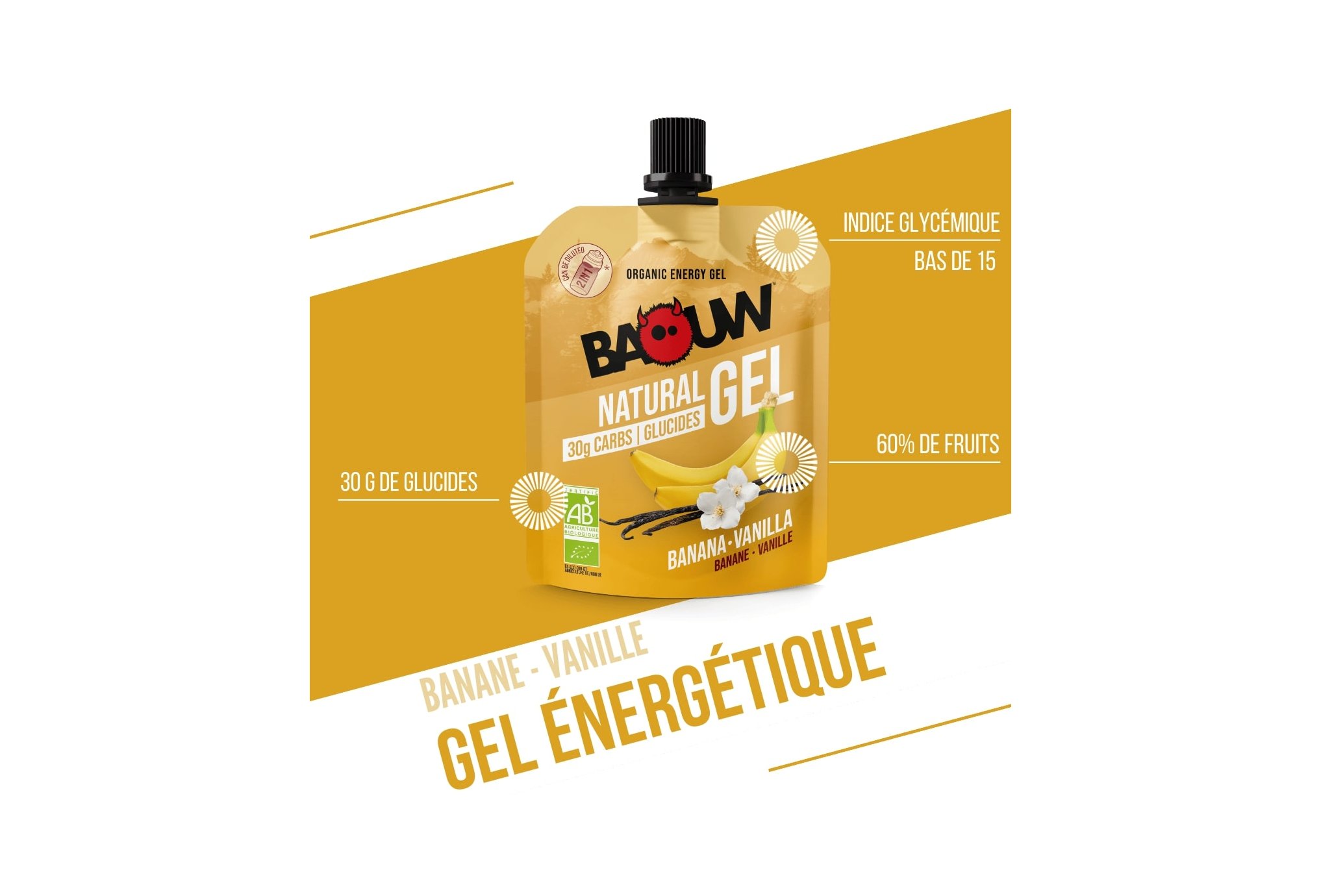Baouw Organic natural gel - Banana - Vanilla
