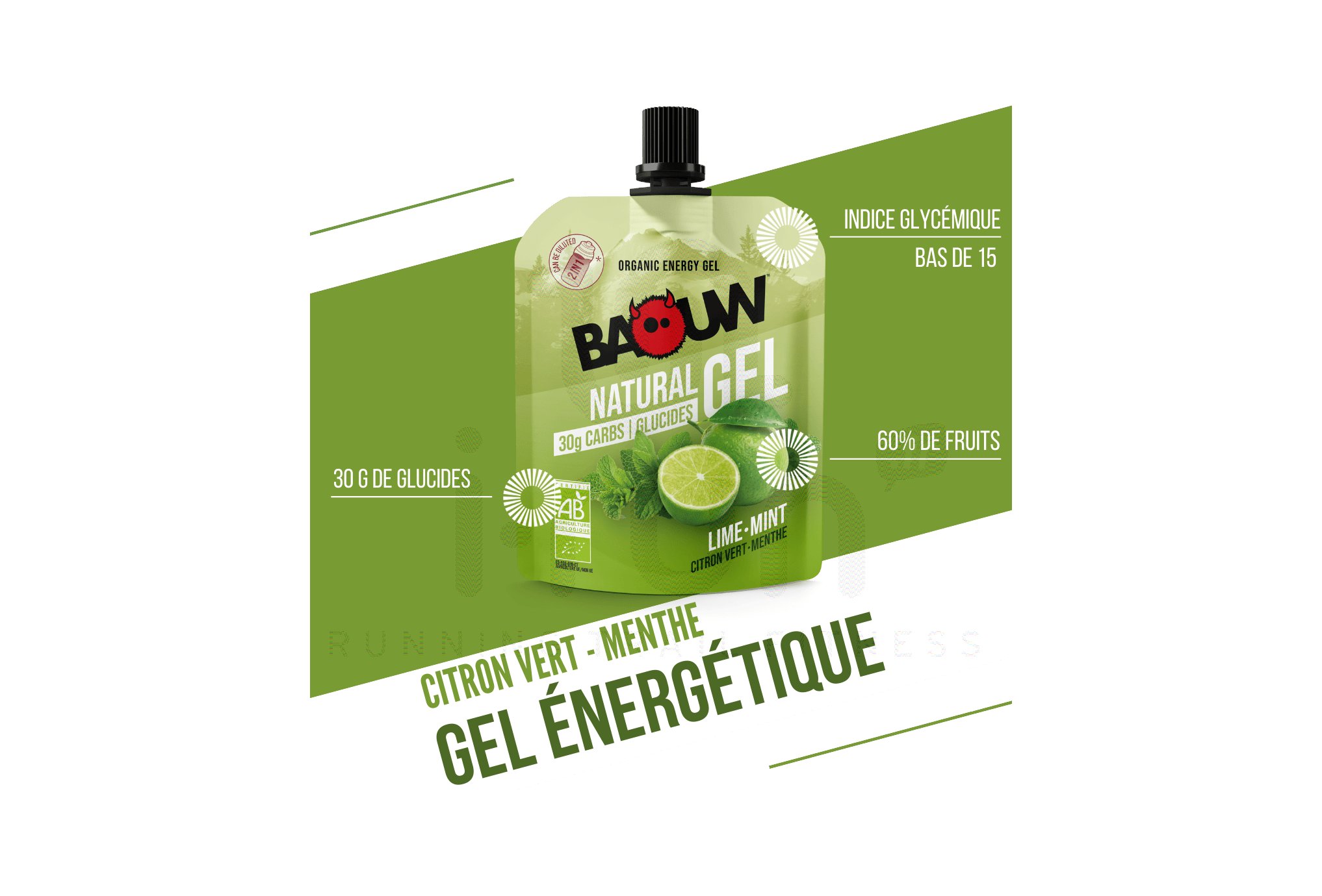 Baouw Organic natural gel Lime - Mint
