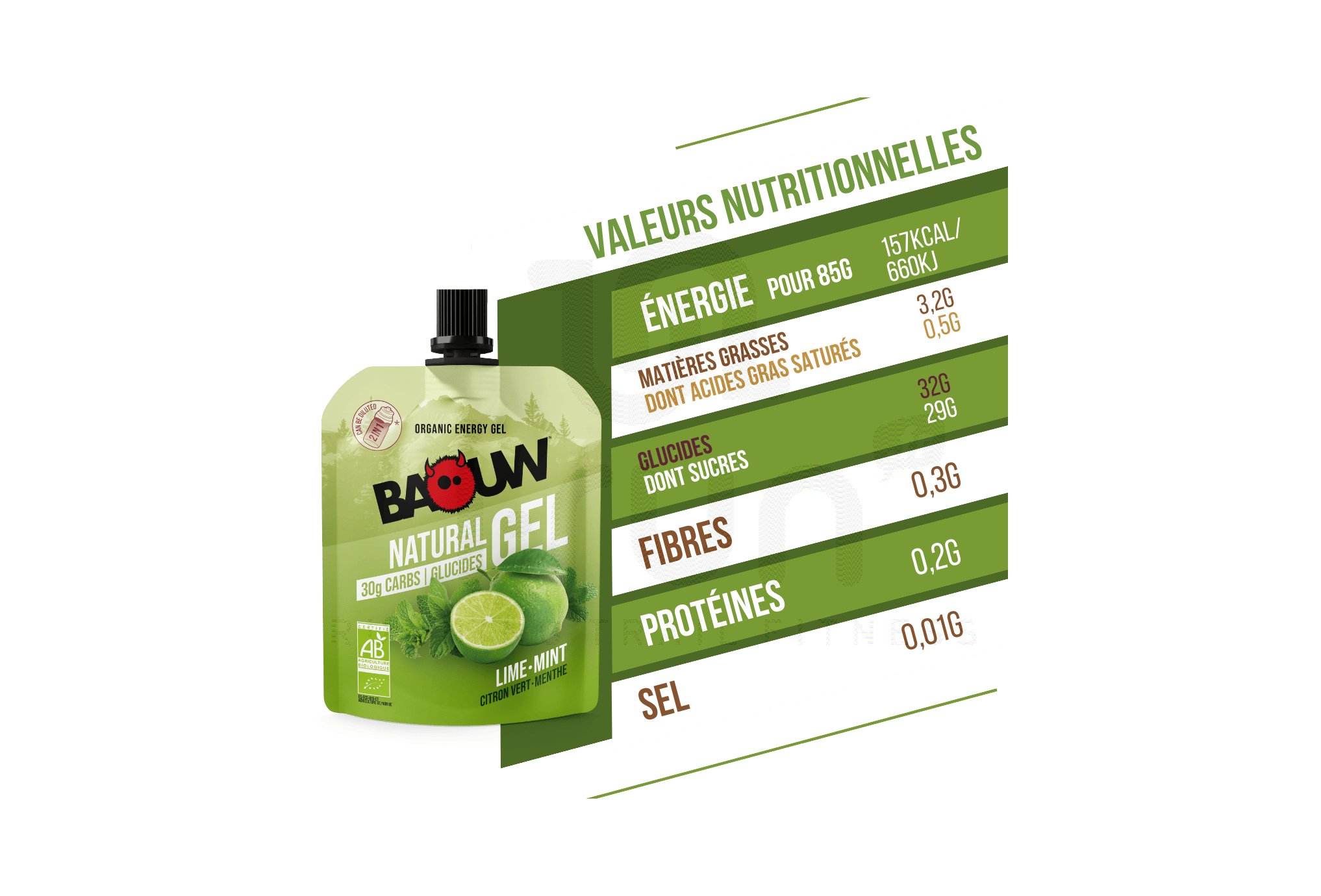 Baouw Organic natural gel Lime - Mint