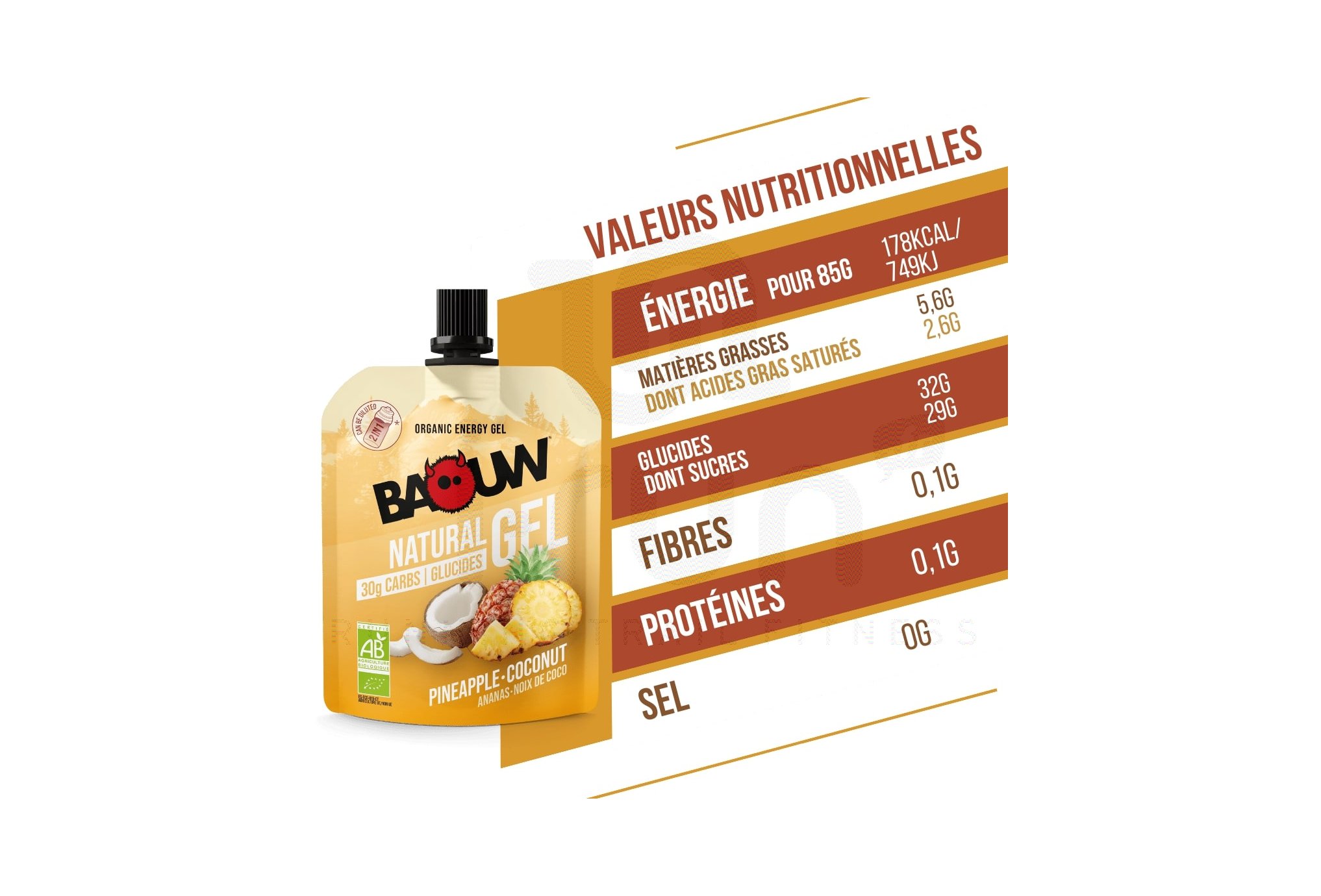 Baouw Bio-Naturgel Ananas - Kokosnuss