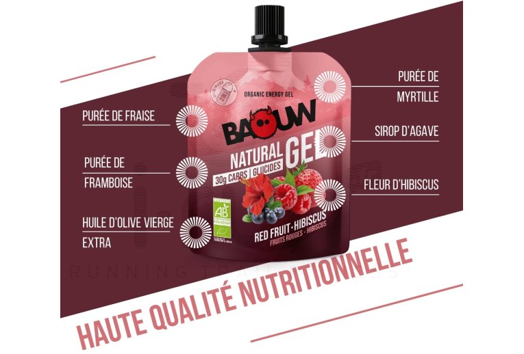 Baouw Organic natural gel - Red fruits - Hibiscus
