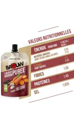 Baouw Pur�e nutritionnelle Bio - Patate douce - Carotte - Poivre Timut