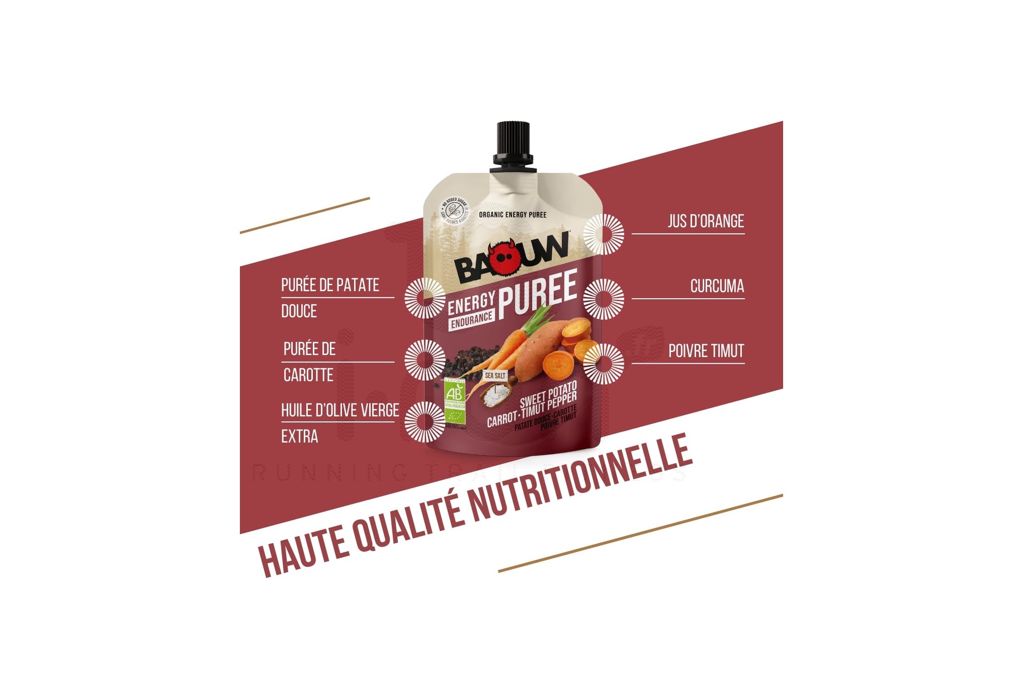 Baouw Pur�e nutricional Bio - Batata-doce - Cenoura - Pimenta Timut