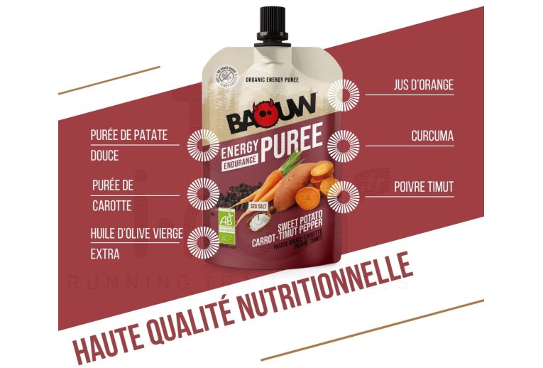 Baouw Pur�e nutricional Bio - Batata-doce - Cenoura - Pimenta Timut
