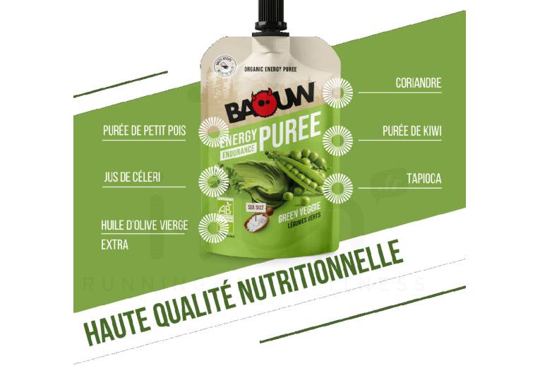 Baouw Pur�e nutritionnelle bio - Petit pois - C�leri - Coriandre 