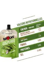 Baouw Pur�e nutritionnelle bio - Petit pois - C�leri - Coriandre