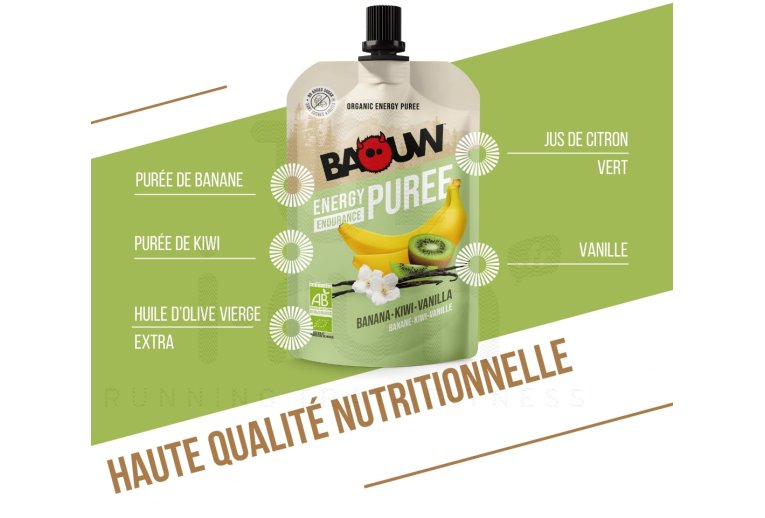 Baouw Pur�e nutritionnelle bio - Banane - Kiwi - Vanille