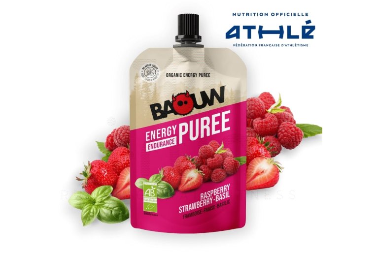 Baouw Pur?e nutritionnelle bio - Framboise - Fraise - Basilic
