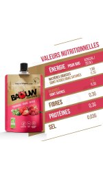 Baouw Pur�e nutritionnelle bio - Framboise - Fraise - Basilic