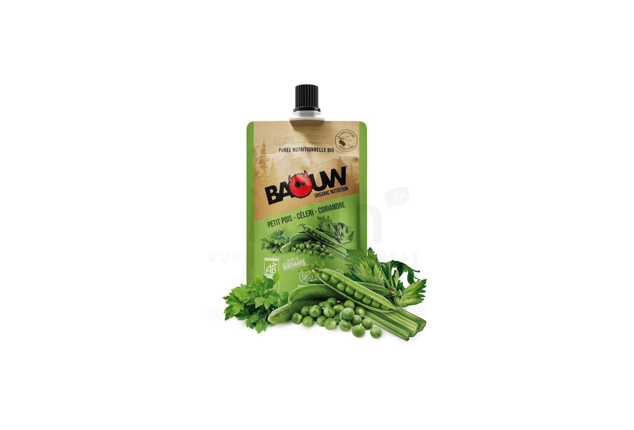 Baouw Pur?e nutritionnelle bio - Petit pois - C?leri - Coriandre