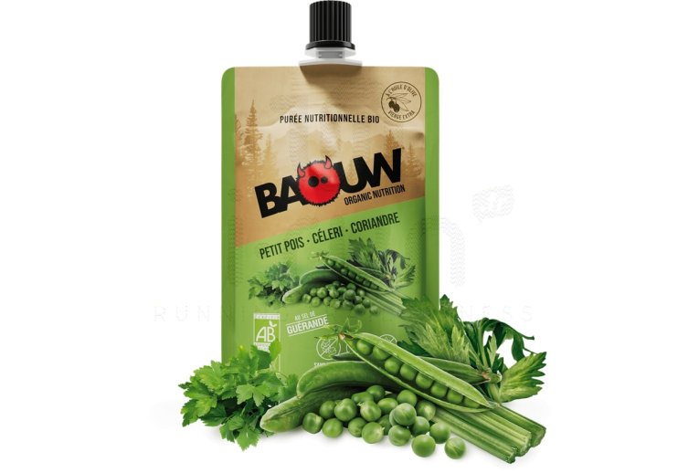 Baouw Pur?e nutritionnelle bio - Petit pois - C?leri - Coriandre