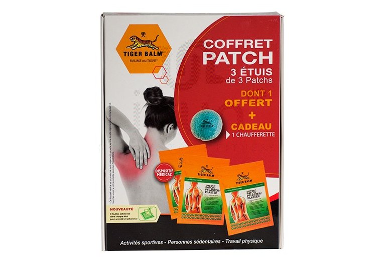 Baume du Tigre Coffret 2 patchs + 1 offert + 1 chaufferette 