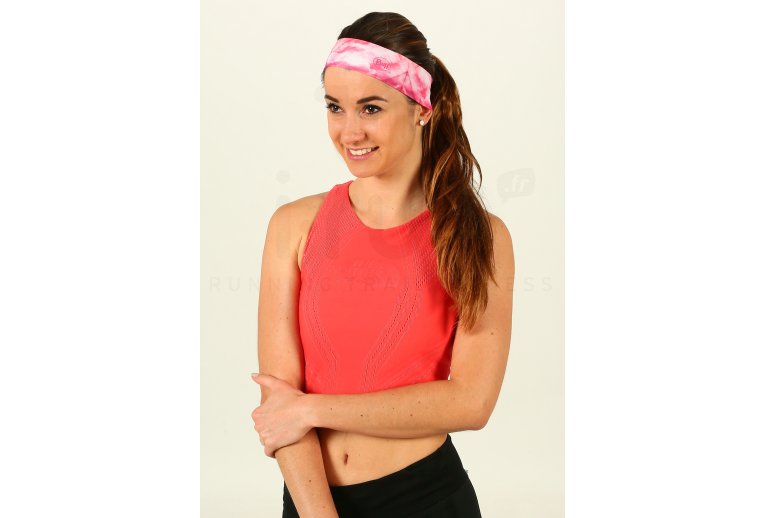 Buff Coolnet UV+ Slim Headband Ray Rose Pink 