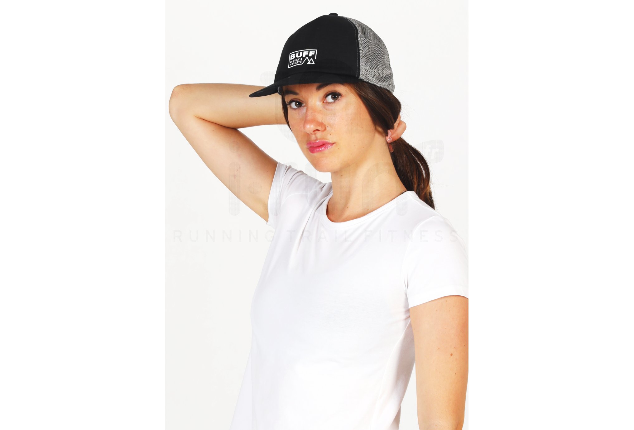 Buff Pack Trucker Cap Solid Black