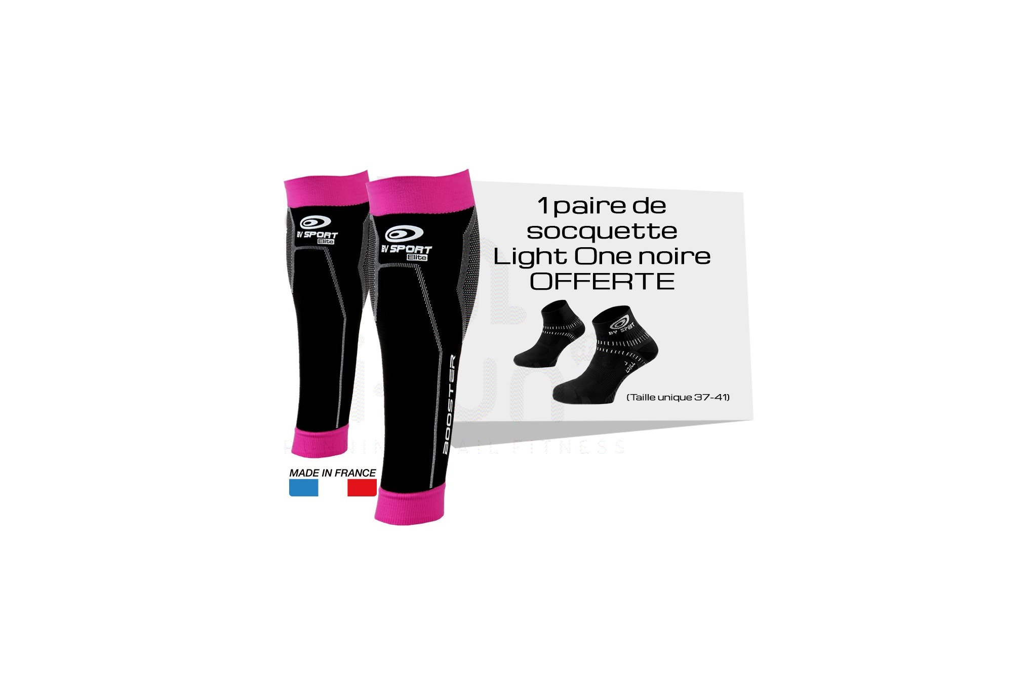 BV Sport Pack manguitos de gemelo Booster Elite Femina y calcetines Light One