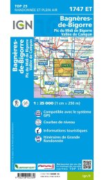 Carte IGN Bagn�res-de-Bigorre 1747ET