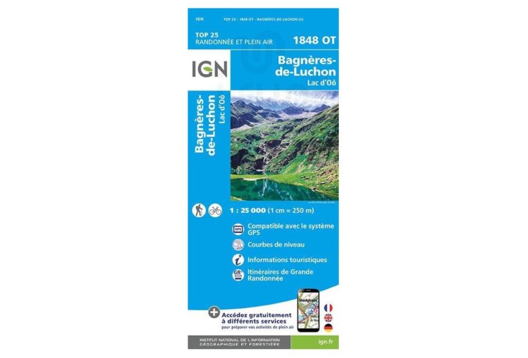 Carte IGN Bagn�res-de-Luchon 1848OT
