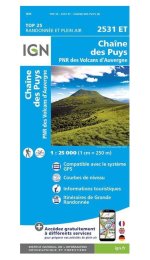 Carte IGN Cha�ne des Puys 2531ET