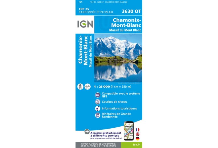 Carte IGN Chamonix-Mont-Blanc 3630OT