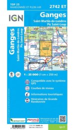 Carte IGN Ganges 2742ET