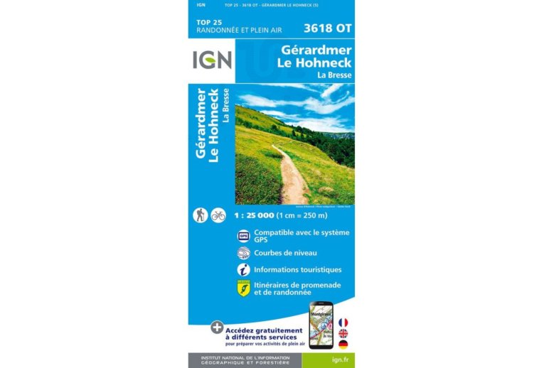 Carte IGN G?rardmer Le Hohneck 3618OT