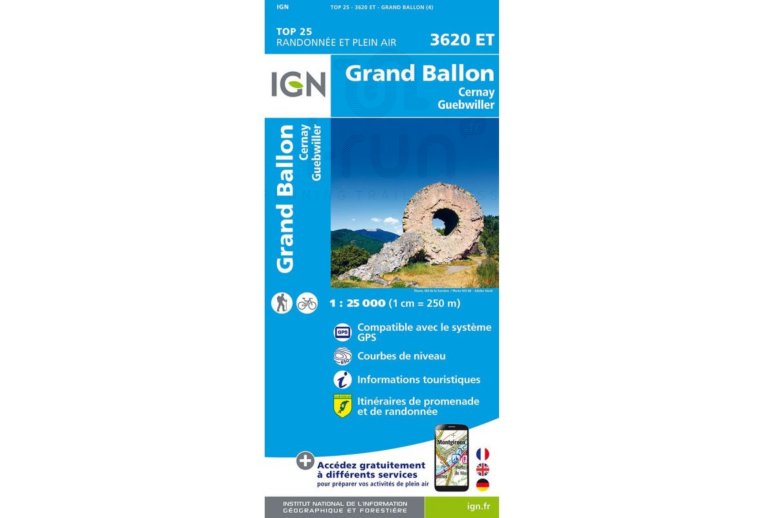 Carte IGN Grand Ballon 3620ET