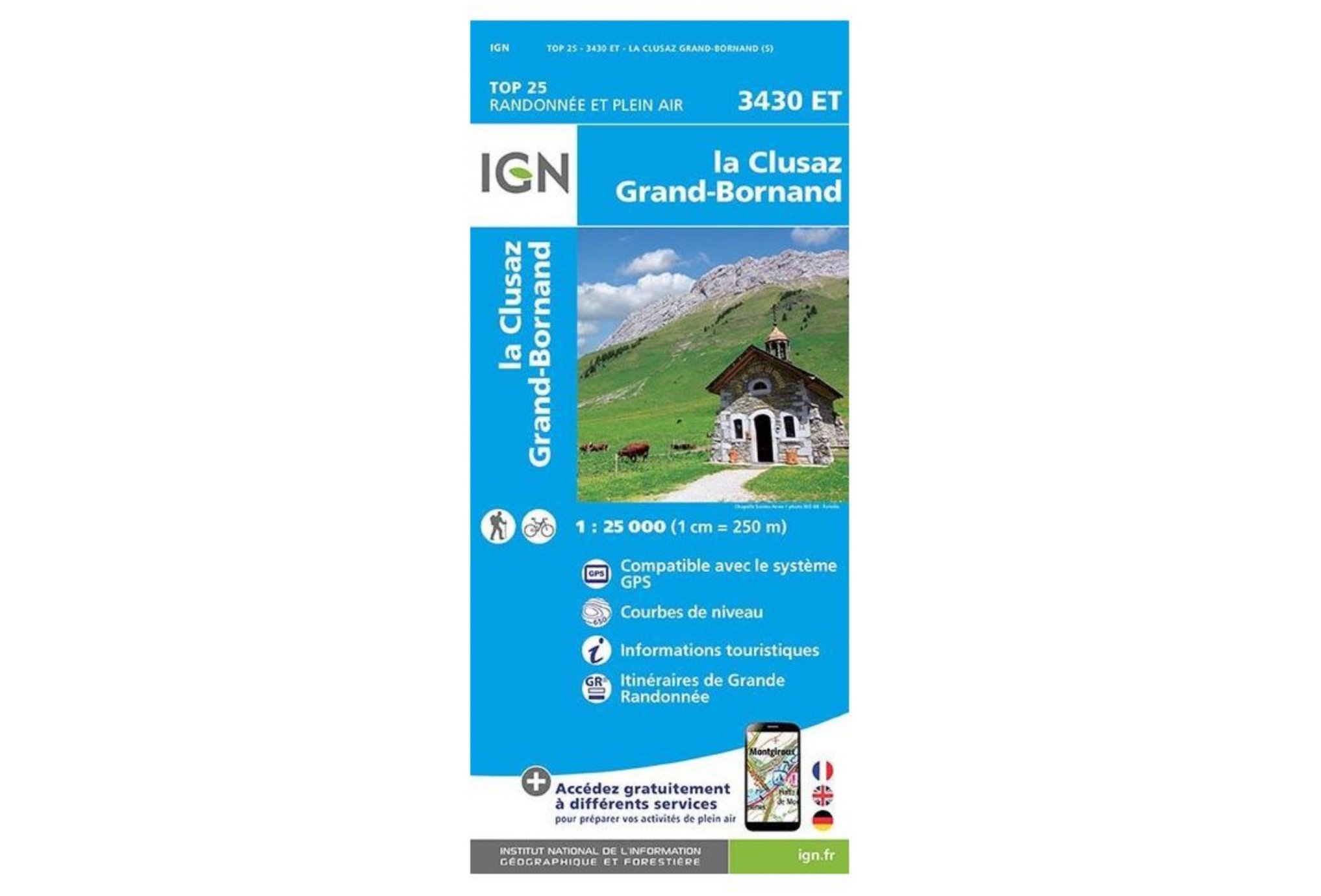 Carte IGN La Clusaz Le Grand-Bornand 3430ET Cartes