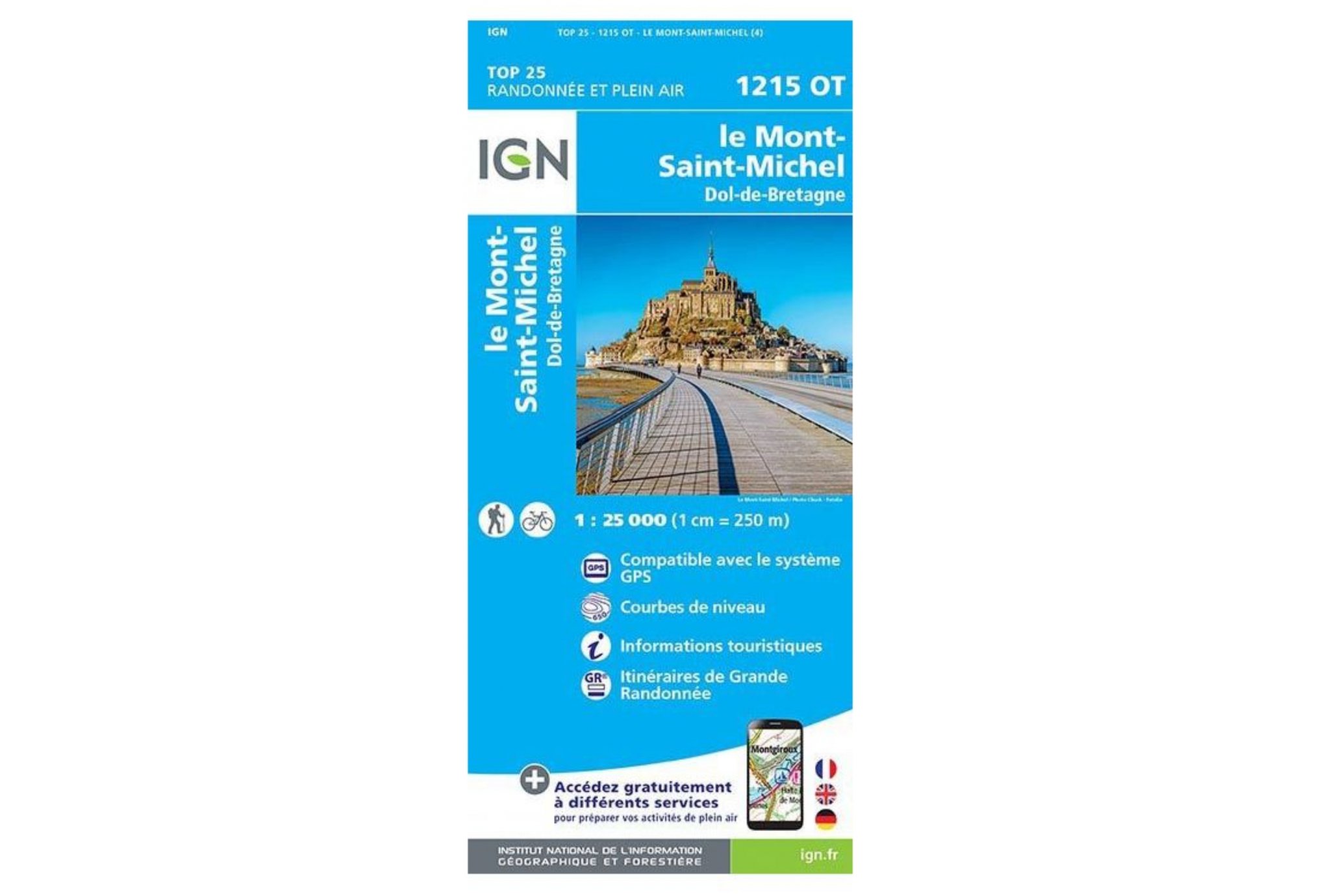 Carte IGN Le Mont-Saint-Michel 1215OT Cartes