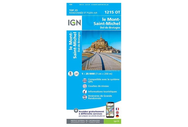Carte IGN Le Mont-Saint-Michel 1215OT